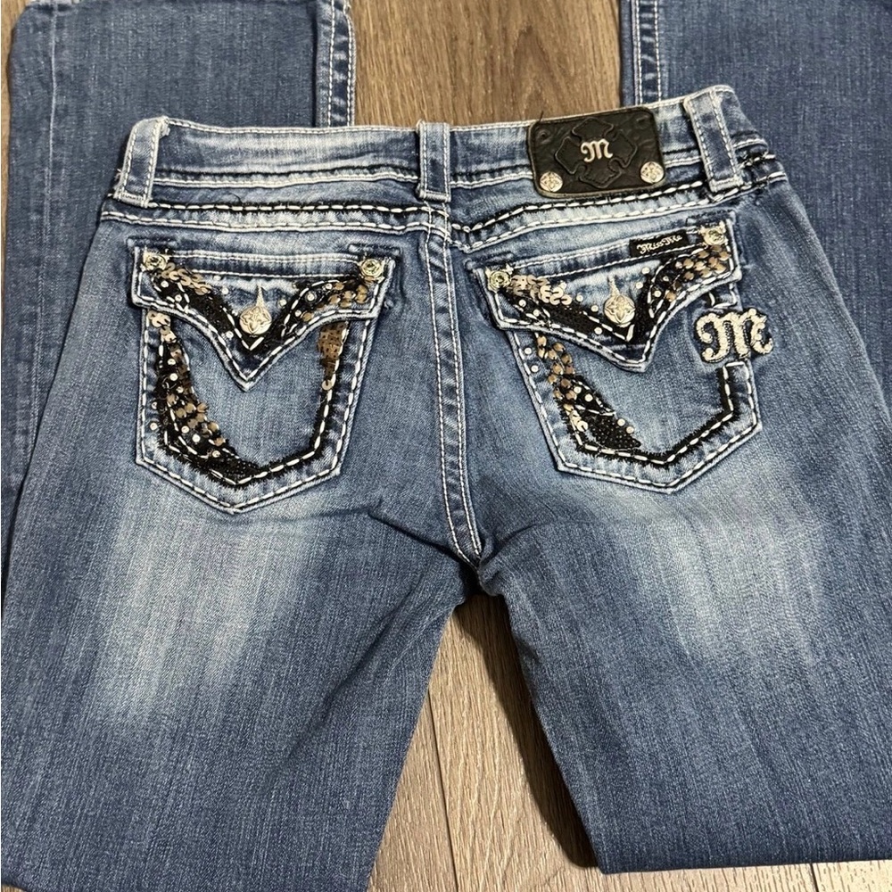 Miss Me Light Blue Embellished Boot Cut Jeans